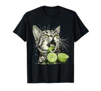 Retrato de gato de lima con impresión animal Obra de arte Lima Fruta G Camiseta
