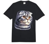 Retrato de Gato escocés Fold Comfort Colors Adult Heavyweight T-Shirt