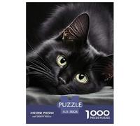 Retrato de Gato Negro 1000 Piezas Adultos Puzzle Niños Regalo DecoracióN Familiar Creativo Regalo 38x26cm/1000pcs