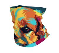 Retrato de Golden Retriever - Pañuelo impreso, diadema, toalla para hombres y mujeres, máscara deportiva multifuncional