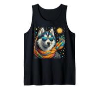 Retrato de Husky Siberiano para los amantes de los perros Husky Camiseta sin Mangas