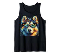 Retrato de Husky Siberiano para los amantes de los perros Husky Camiseta sin Mangas