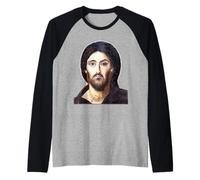 Retrato de Icono de Jesucristo en el monasterio de Santa Catalina Camiseta Manga Raglan