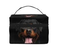 Retrato de impresión de Perro Rottweiler, Bolsa de Maquillaje Bolsa de cosméticos Bolsa de Aseo de Viaje portátil Estuche para lápices