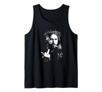 Retrato de Jesús Rebelde Oscuro Bold Declaración Diseño Camiseta sin Mangas