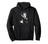 Retrato de Jesús Rebelde Oscuro Bold Declaración Diseño Sudadera con Capucha