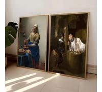 Retrato de la Mona Lisa, Napoleón cruzando los Alpes, cuadro famoso, lienzo impreso, póster, arte de pared para sala de estar, decoración del hogar (50 x 70 cm/marco interior)