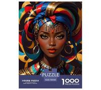 Retrato de la Reina Africana 1000 Piezas Adultos Puzzle Niños Regalo DecoracióN Familiar Creativo Regalo 70x50cm/1000pcs