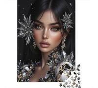 Retrato de la Reina de Invierno 1000 Piezas Cartón Resistente Rompecabezas Conjunto Coleccionistas Juego Desafiante Descompresión Regalos 70x50cm/1000pcs