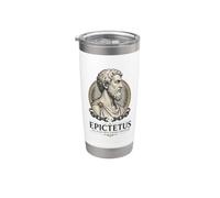 Retrato de la sabiduría griega antigua del filósofo estoico de Epicteto Vaso térmico de acero inoxidable de doble pared