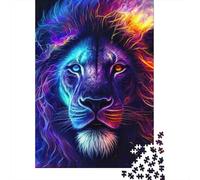 Retrato de león Colorido 1000 Piezas Adultos Puzzle Niños Regalo DecoracióN Familiar Creativo Regalo 70x50cm/1000pcs