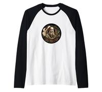 Retrato de León Tolstoi - Diseño clásico de Literatura Rusa Camiseta Manga Raglan