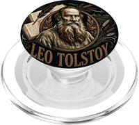 Retrato de León Tolstoi - Diseño clásico de Literatura Rusa PopSockets PopGrip para MagSafe