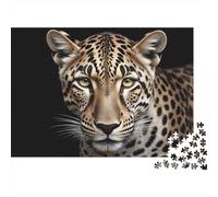 Retrato de Leopardo 1000 Piezas Stock De Cartas Premium Rompecabezas Premium Fans De Adolescentes 12-18 Años Difícil Desafío Decoración De Paredes 38x26cm/1000pcs