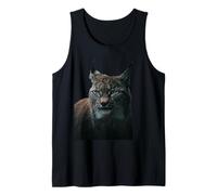 Retrato de Lince euroasiático - Ilustración Realista de Gato Salvaje Camiseta sin Mangas