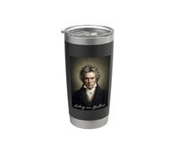 Retrato de Ludwig van Beethoven Vaso térmico de acero inoxidable de doble pared