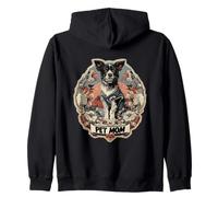 Retrato de mamá con Marco Floral para Perro pequeño Sudadera con Capucha
