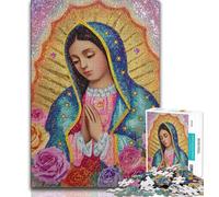 Retrato de María La Madre Rompecabezas para Adultos Adolescentes Rompecabezas, Ayuda al Cerebro a Ejercitar Juguetes Adictivos para Cultivar la Paciencia Interacción Padre-Hijo 38x26cm