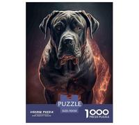 Retrato de Mastiff Negro 1000 Piezas Adultos Puzzle Niños Regalo DecoracióN Familiar Creativo Regalo 70x50cm/1000pcs