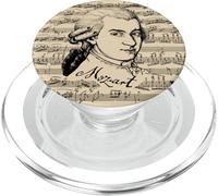 Retrato de Mozart con partituras clásicas Compositor Art PopSockets PopGrip para MagSafe