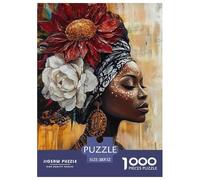 Retrato de Mujer Africana 1000 Piezas Adultos Puzzle Clásicos Regalo DecoracióN Familiar Creativo Regalo 52x38cm/1000pcs