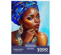Retrato de Mujer Africana 1000 Piezas Adultos Puzzle Clásicos Regalo DecoracióN Familiar Creativo Regalo 70x50cm/1000pcs