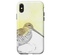 Retrato de pájaro de Acuarela Snipe de Wilson Carcasa para iPhone X/XS