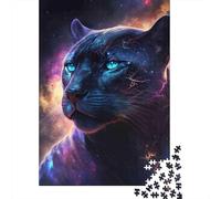 Retrato de Pantera Cósmica 1000 Piezas Puzzle Niños Regalo DecoracióN Familiar Creativo Regalo 38x26cm/1000pcs