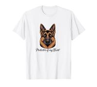 Retrato de Pastor Alemán Protector de mi Corazón Camiseta