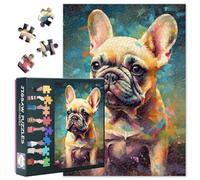 Retrato de perro Bulldog Francés, 1000 piezas, rompecabezas para adultos, juego de rompecabezas grande de alta calidad, actividad divertida para familias, 70 x 50 cm