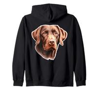 Retrato de perro Chesapeake Bay Retriever Sudadera con Capucha