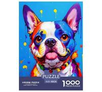 Retrato de Perro Colorido 1000 Piezas Adultos Puzzle Clásicos Regalo DecoracióN Familiar Creativo Regalo 38x26cm/1000pcs