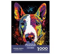 Retrato de Perro Colorido 1000 Piezas Adultos Puzzle DecoracióN Familiar DecoracióN Familiar Creativo Regalo 38x26cm/1000pcs