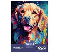 Retrato de Perro Colorido 1000 Piezas Puzzle Niños Regalo DecoracióN Familiar Creativo Regalo 70x50cm/1000pcs