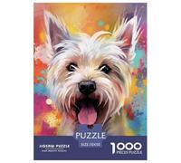 Retrato de Perro Colorido 1000 Piezas Puzzle Niños Regalo DecoracióN Familiar Creativo Regalo 70x50cm/1000pcs