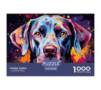 Retrato de Perro Colorido_2 Material De Papel Resistente Buen Rompecabezas, Apto para Relax En Casa Y Hobbies Personales 52x38cm/1000pcs