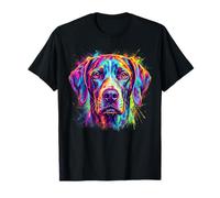 Retrato De Perro Colorido Braco Alemán De Pelo Corto Camiseta