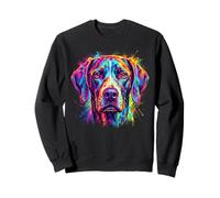 Retrato De Perro Colorido Braco Alemán De Pelo Corto Sudadera