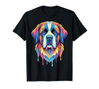 Retrato de Perro Colorido de San Bernardo Camiseta