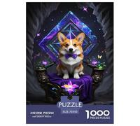 Retrato de Perro Corgi Puzzles 1000 Piezas Animal Adultos Juego De Rompecabezas Decoración Educational Game Cumpleaños Relajación Y Sabiduría 70x50cm/1000pcs