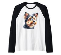 Retrato de perro de Cairn Terrier Camiseta Manga Raglan