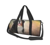 Retrato de Perro de montaña bernés de Raza Divertida, Bolsa de Viaje de Gran Capacidad, Bolso Redondo, Bolsa de Viaje Deportiva, Bolsa de Mano, Bolsa de Fitness