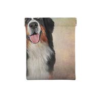 Retrato de Perro de montaña bernés de Raza Divertida, Squeeze Top Wallet Bolsa de Almacenamiento para Mujer Monedero pequeño Bolsa de Cambio