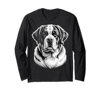 Retrato de Perro de San Bernardo Manga Larga