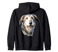 Retrato de perro lobo irlandés Sudadera con Capucha