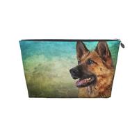 Retrato de Perro Pastor alemán Imprimir, Bolsa de artículos de tocador Bolsa de Maquillaje Bolsa de cosméticos Bolsa de artículos de tocador de Viaje portátil