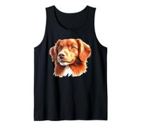 Retrato de perro perdiguero de pato de Nueva Escocia Camiseta sin Mangas