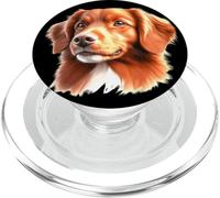 Retrato de perro perdiguero de pato de Nueva Escocia PopSockets PopGrip para MagSafe