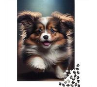 Retrato de Perro Puzzle de 1000 Piezas Papel para Adultos Pose Activa Puzzle para Toda la Familia Decoración Regalo Relajación 70x50cm/1000pcs