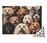 Retrato de Perro Puzzle de 1000 Piezas Puzzle para Adultos Papel Varios Perros Puzzle para Toda la Familia Relajación 38x26cm/1000pcs